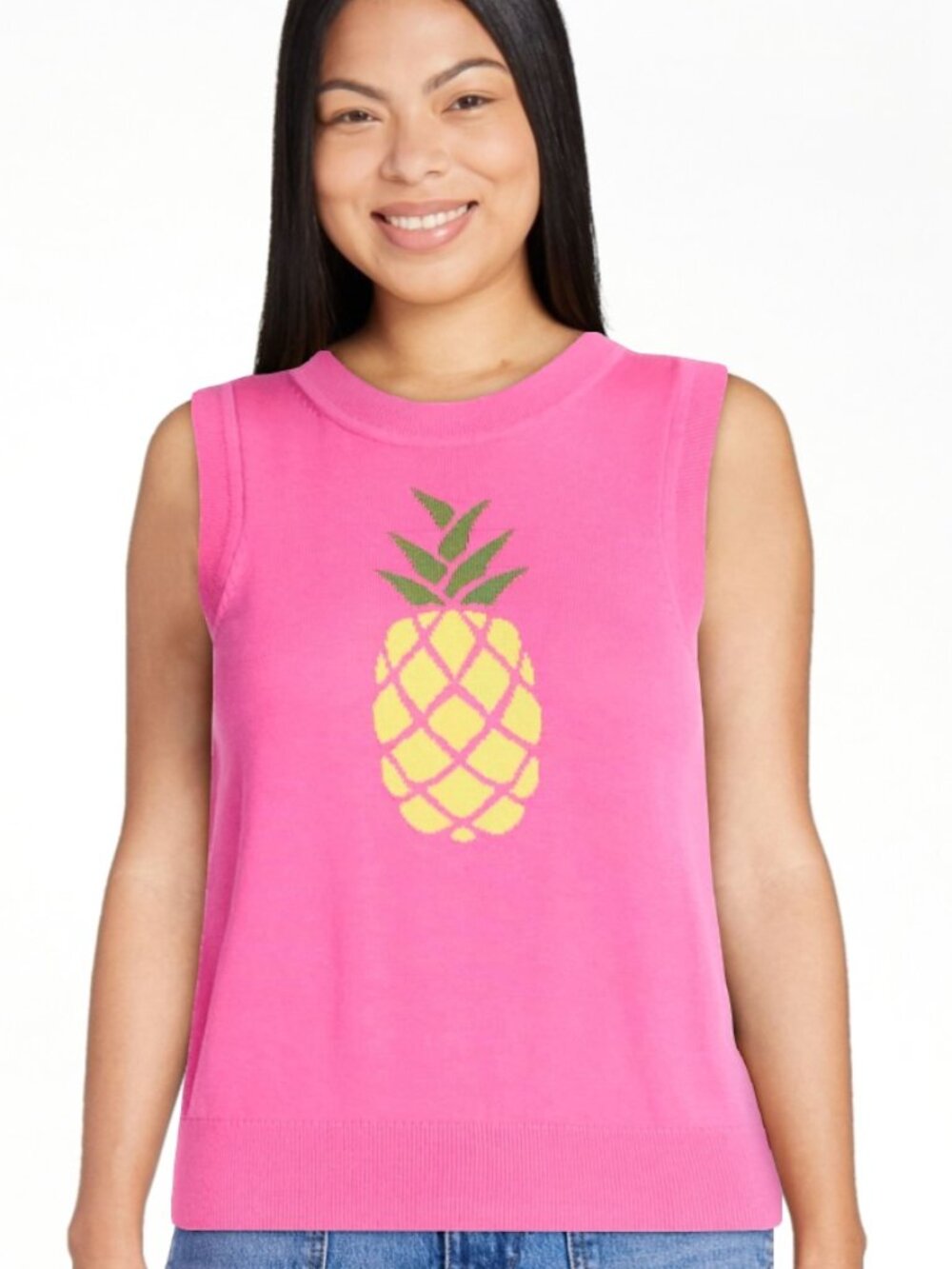 Free Assembly Women's Pineapple Sweater Shell